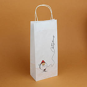 Різдвяний пакет для пляшки вина 150*90*360 мм Подарункові Пакети для шампанського на Різдво