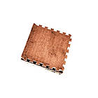 Килимок-пазл Supretto плюшевий бежевий з коричневим, 30х30 см 10 шт. (8422), фото 3