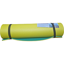 Килимок туристичний, двошаровий похідний каремат 1800х600х10мм, Туреччина, жовтий/бірюзовий, фото 5