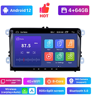 Junsun 4G Android магнітола для VW Volkswagen Golf Polo Tiguan Passat b7 b6 Skoda Octavia 4ГБ+64+WIFI+DSP