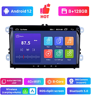 Junsun 4G Android магнітола для VW Volkswagen Golf Polo Tiguan Passat b7 b6 Skoda Octavia 8+128