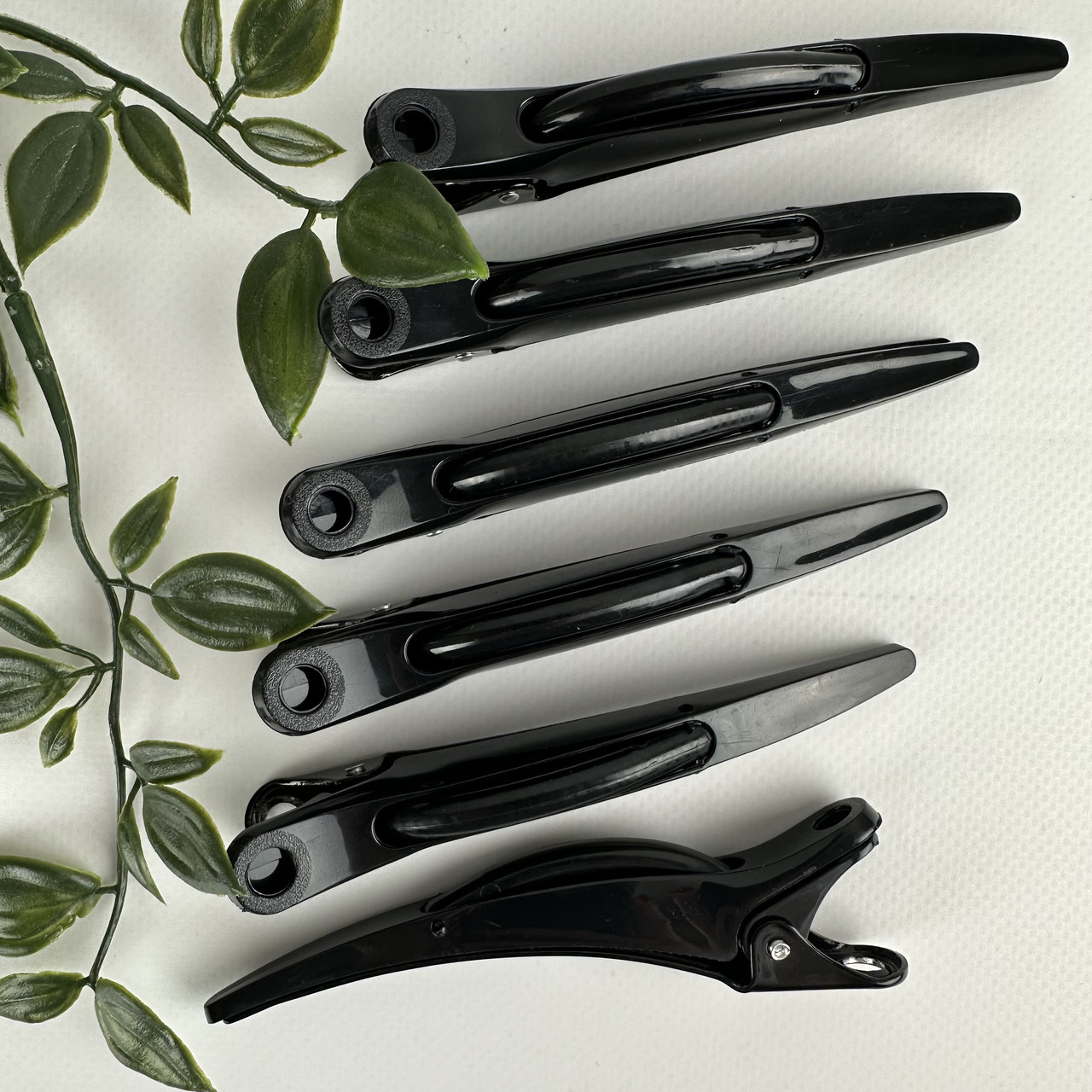 Затискачі-дельфіни для волосся Hots Professional Chengye, чорні 6 шт (CN608066-BL), фото 1