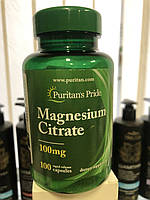 Минерал Магний,Puritan's Pride Magnesium Citrate 100 mg 100 caplets