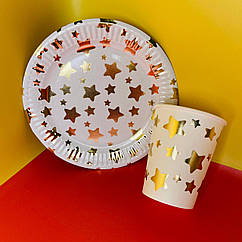 Набір посуду для свята "Зірки", на 10 осіб