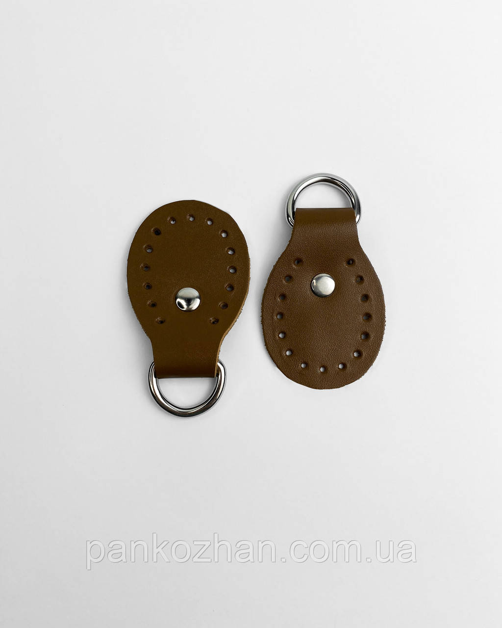 Шльовки для сумки, пришивні, натуральна шкіра,4,5*6 см, фото 1