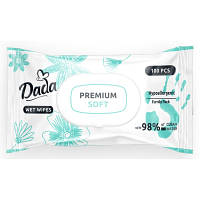 Детские влажные салфетки Dada Premium Soft, с клапаном, 100 шт (4823071659757)
