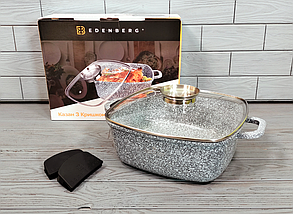 Каструля — казан 6,5л / 28см Edenberg EB-3975 з гранітним антипригарним покриттям і кришкою