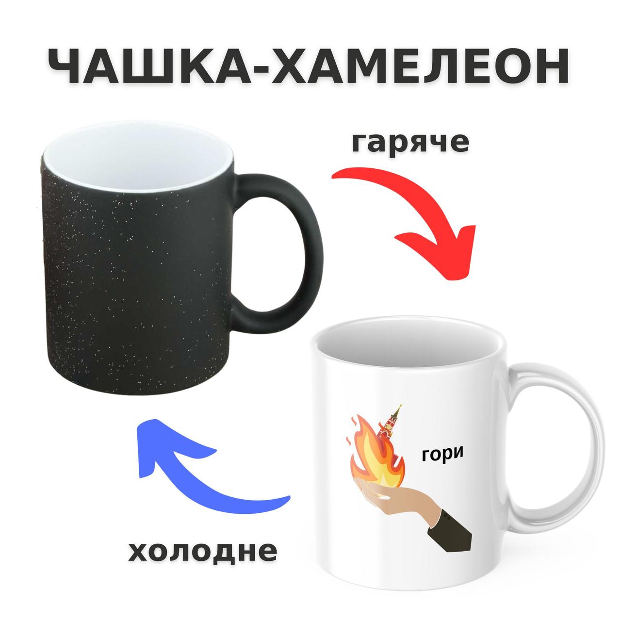 Чашка-хамелеон з принтом 330 мл Гори