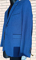 Піджак чоловічий класичний синій приталений розмір 52/176