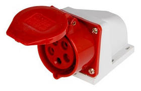 Силова розетка стаціонарна e.socket.pro.5.32, 5п., 380В, 32А (125) / p012008