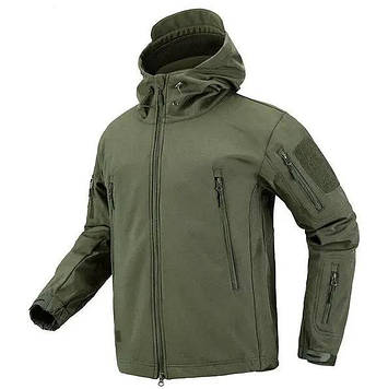 Куртка зимова тактична Soft Shell синтепон Хакі