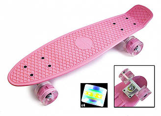 Penny Board "Pastel Series" Ніжно-рожевий колір. Світяться колеса