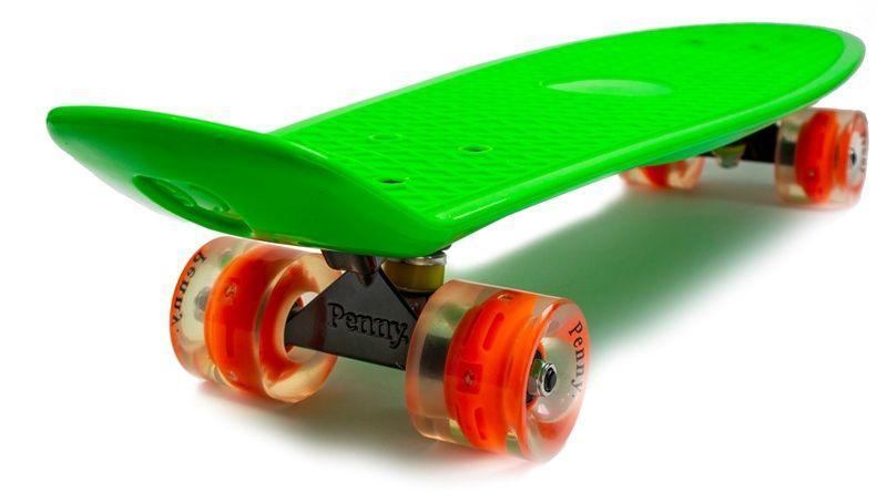 Penny Board Nickel 27".Green, світяться колеса