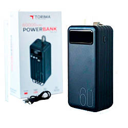 Power Bank підвищеної ємності Torima TRM-007 60000 mAh чорний