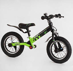 Велобіг Corso Skip Jack 95112 (1), надувні колеса 12, чорно-зелений