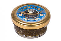 Зернистая малосольная черная икра осетра в банке натуральная, 50 г, от Caviar, аквакультура