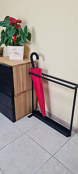 Стійка для парасольок тростин, металева, чорна 600х600х100 мм