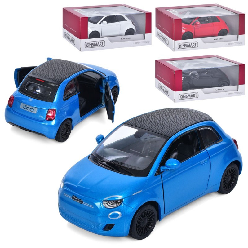 Металева машинка Kinsmart Fiat 500e KT5440W