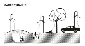 Антена ПАВУК дводіапазонна VHF / UHF з 10м кабелю, роз'єм BNC, для рацій Motorola, фото 3