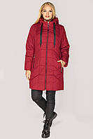 Красная демисезонная женская куртка размер 56