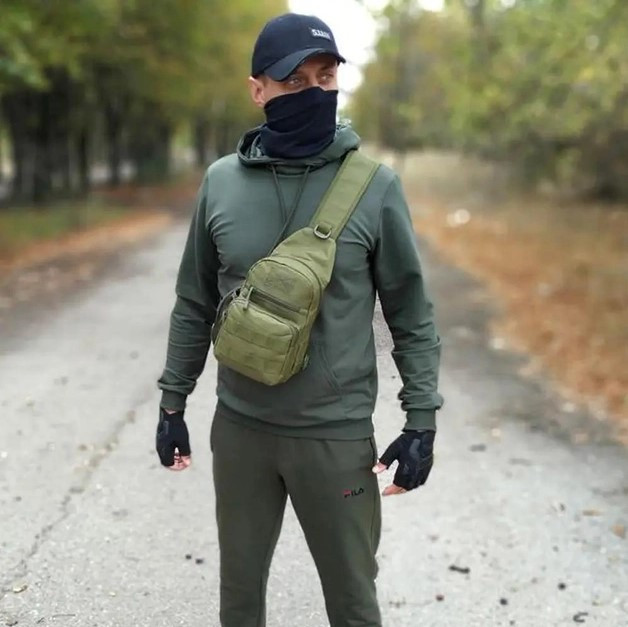 Тактична сумка на 5 л (25х17х10 см) Оливкова A14, фото 1