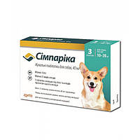 СИМПАРИКА таблетки от блох и клещей для собак весом от 10 до 20 кг, 40 мг