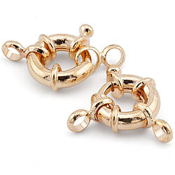 Карабін шпрингель штурвал мідний 11х15 мм Золотистий 1 шт.