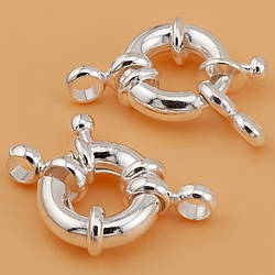 Карабін шпрингель штурвал мідний 11х15 мм Сріблястий 1 шт.