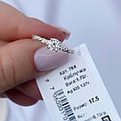 Каблучка в сріблі з круглими дрібними фіанітами білого кольору Сяюча коса, фото 6