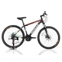 Спортивний гірський Велосипед 26 дюймів TopRider KONAR 35, чорно-червоний