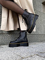 Женские ботинки Dr. Martens Jadon Black черные термо кожаные