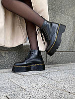Женские ботинки Dr. Martens Jadon Ankle Black черные зимние мех кожаные