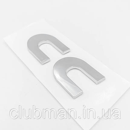 Емблема наклейка на кришку багажника CC Volkswagen (Фольцваген) 6 x 2,3 см Хром, фото 2