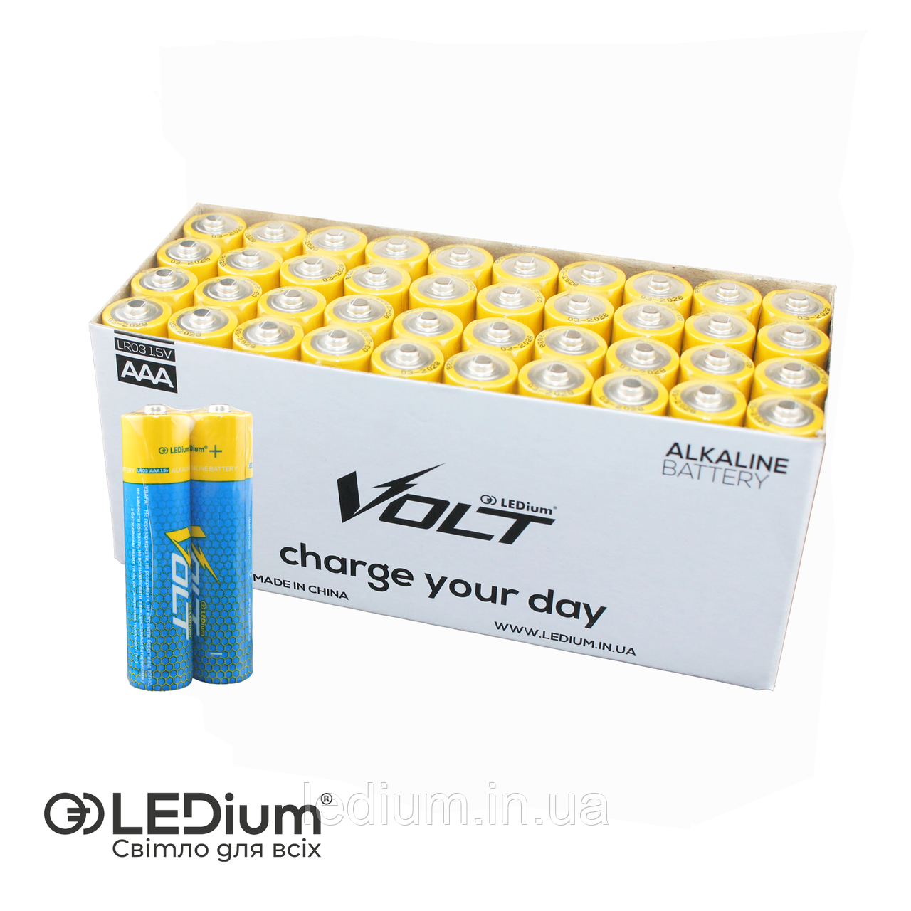 Батарейка лужна LR03(AAA) LEDium VOLT