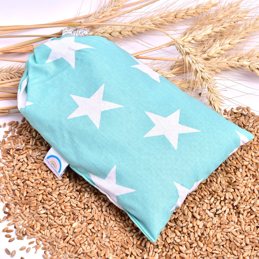 Подушка грілка з пшеницею 15x23 см IDEIA еко-продукт для зігрівання та релаксації м'ята бавовна, фото 1