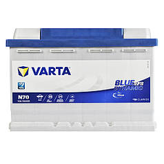 Автомобільний акумулятор VARTA Blue Dynamic EFB 70Ah 760A R+ (правий +) N70