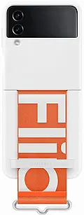 Чохол Samsung Silicone Cover With Strap White для Galaxy Flip 4