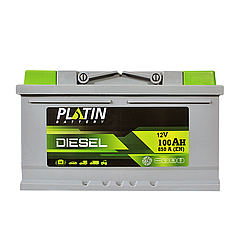 Автомобільний акумулятор PLATIN Silver Diesel 100Ah 850A R+ (правий +) MF LB4