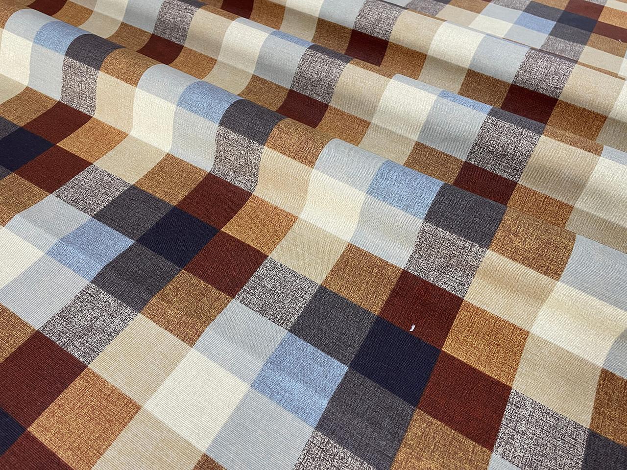 Декоративна тканина велика клітина 180см тефлон 88450v13, фото 1