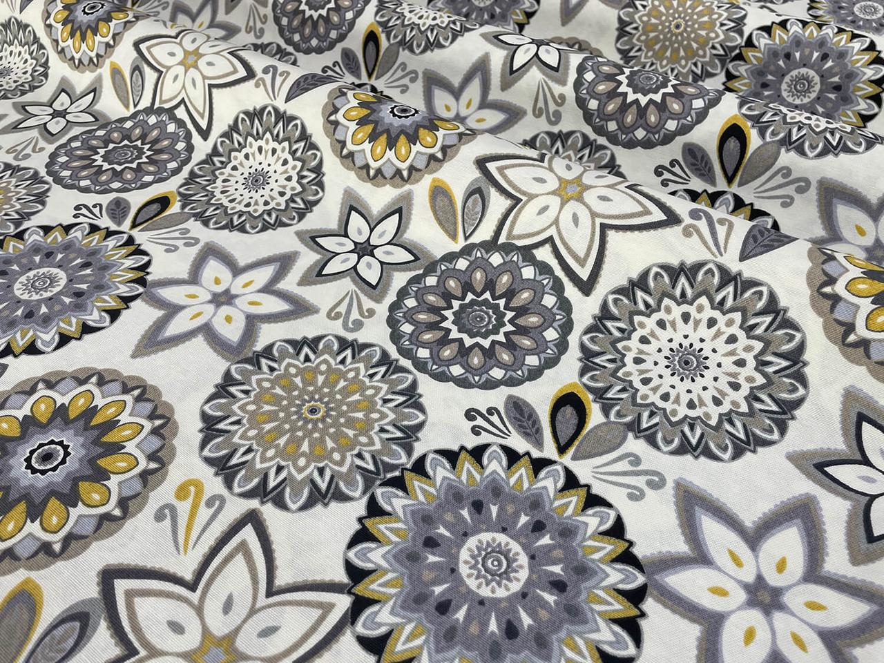 Декоративна тканина густий квітковий принт 180см тефлон 88447v1, фото 1