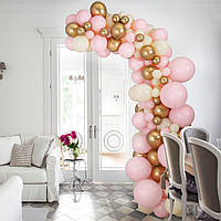 Гирлянда из воздушых шаров для девочек "Baby Pink" размер 3 м.