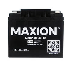 Промисловий акумулятор MAXION AGM 12 V 40 Ah R+ (правий +) 12-40