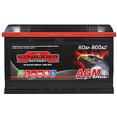 Автомобільний акумулятор SZNAJDER AGM 80Ah 800A R+ (правий +) L4 (580 02)