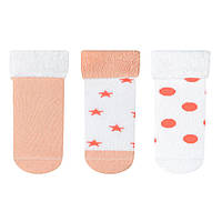 Детские махровые носочки 1-3 года с тормозками теплые зимние носки махра с рисунками для девочек BROSS