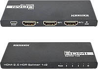 Розгалужувач HDMI KanaaN розгалужувач HDMI 4K, 1 вхід і 2 виходи