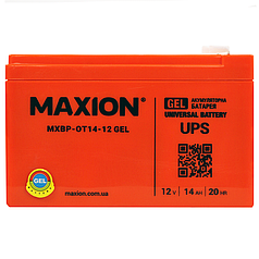 Промисловий акумулятор MAXION GEL 12 V 14 Ah L+ (лівий +) 12-14