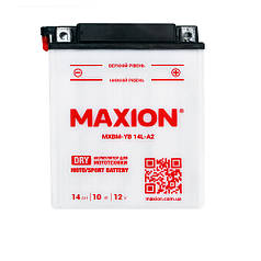 Мотоакумулятор MAXION 12 V 14 A R+ (правий +) сухозаряджений без електроліту YB 14L-A2