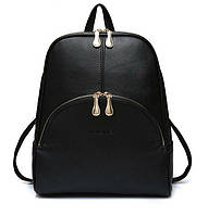 Городской женский рюкзак Черный женский портфель из экокожи Toyvoo Міський жіночий рюкзак Чорний жіночий