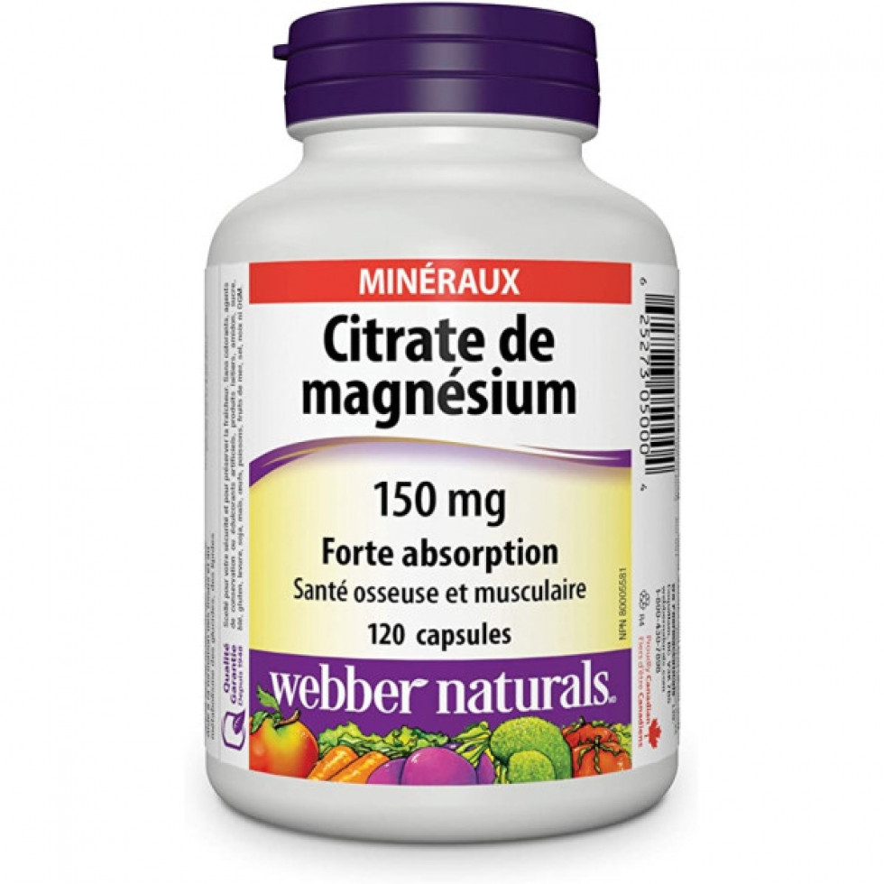 Webber Naturals - Magnesium Citrate 150mg (120 caps)