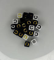 Акриловий алфавіт, квадратні літери C, намистини для ручного виготовлення виробів, браслетів